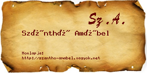 Szánthó Amábel névjegykártya